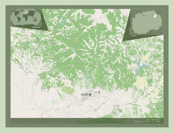 Kocani Gemeinde Mazedonien Open Street Map Orte Und Namen Der — Stockfoto