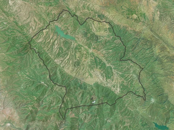 Konce Makedoniens Kommun Högupplöst Satellitkarta — Stockfoto