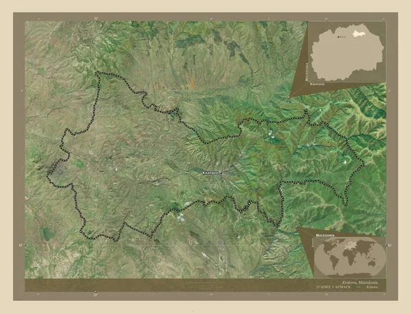 Kratovo Comune Macedonia Mappa Satellitare Alta Risoluzione Località Nomi Delle — Foto Stock