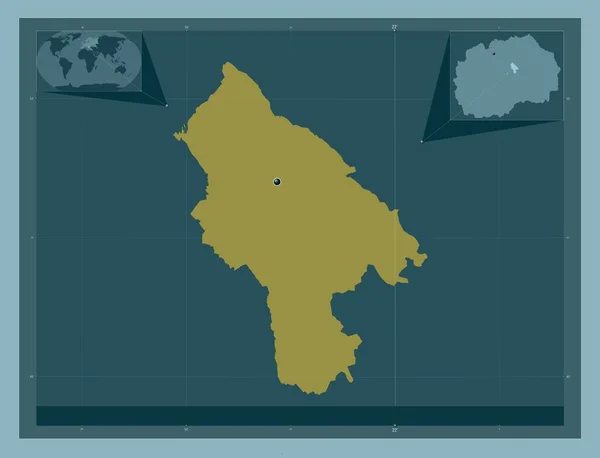 Lozovo Comune Macedonia Forma Tinta Unita Mappa Della Posizione Ausiliaria — Foto Stock