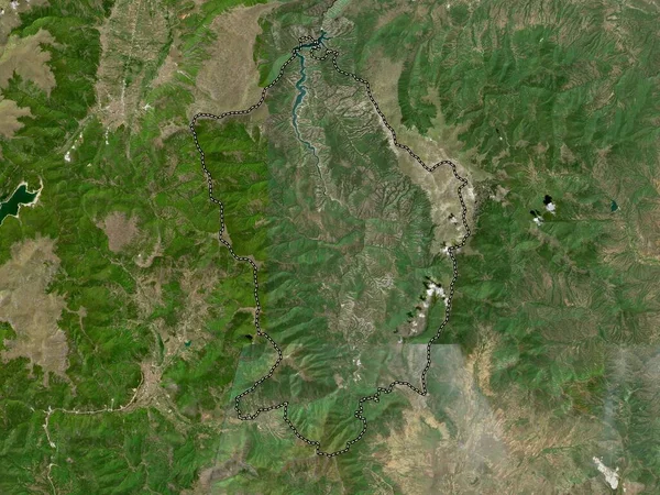Makedonski Brod Δήμος Μακεδονίας Δορυφορικός Χάρτης Υψηλής Ανάλυσης — Φωτογραφία Αρχείου