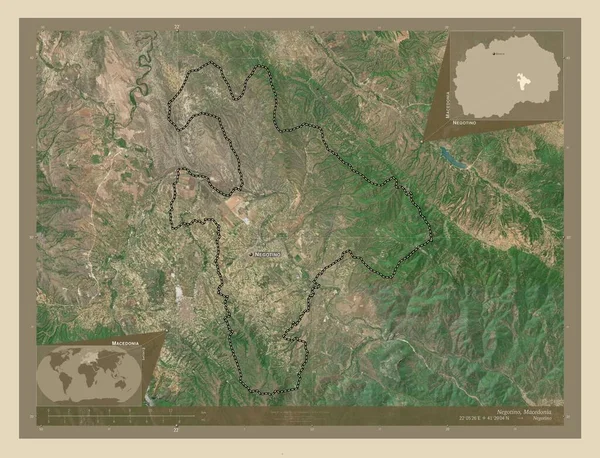 Неготіно Муніципалітет Македонії Супутникова Карта Високої Роздільної Здатності Місця Розташування — стокове фото