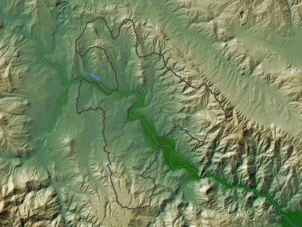 Negotino Obec Makedonie Barevná Mapa Jezery Řekami — Stock fotografie