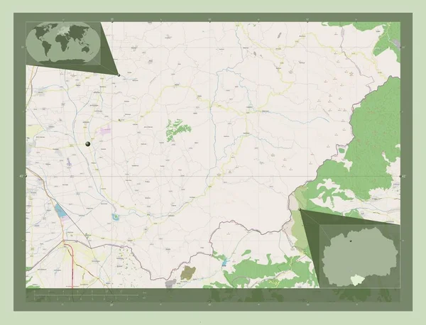 Novatsi Município Macedônia Abrir Mapa Rua Mapa Localização Auxiliar Canto — Fotografia de Stock