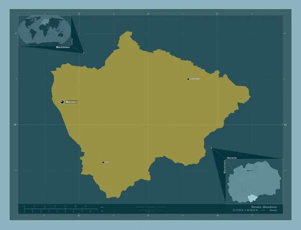 Novatsi Gemeente Macedonië Stevige Kleurvorm Locaties Namen Van Grote Steden — Stockfoto