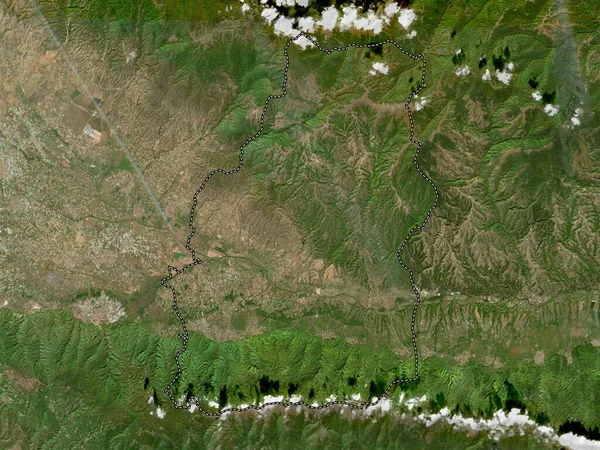 Novo Selo Macedónia Település Nagyfelbontású Műholdas Térkép — Stock Fotó