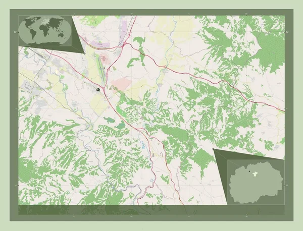 Petrovec Municipio Macedonia Open Street Map Mapas Ubicación Auxiliares Esquina — Foto de Stock