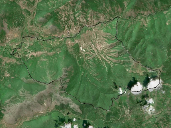 Plasnica Município Macedónia Mapa Satélite Baixa Resolução — Fotografia de Stock