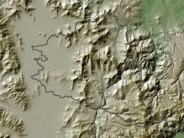 Prilep Municipality Macedonia Elevation Map Colored Wiki Style Lakes Rivers — Stock Photo, Image