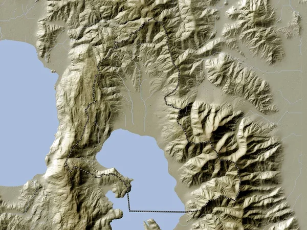 Resen Obec Makedonie Výškové Mapy Barevné Stylu Wiki Jezery Řekami — Stock fotografie