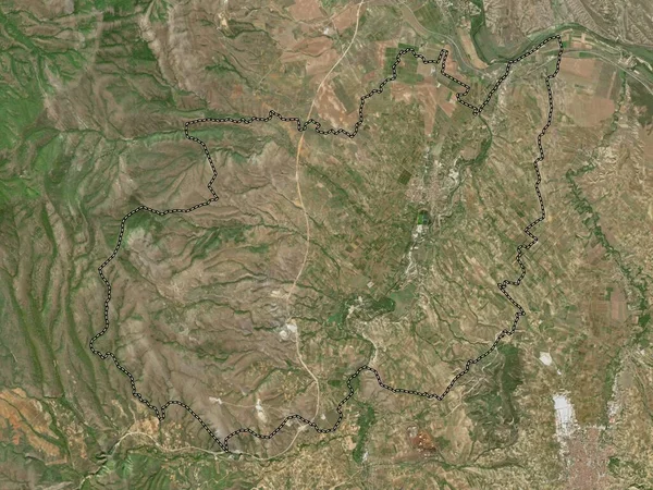 Rosoman Municipio Macedonia Mapa Satelital Baja Resolución — Foto de Stock