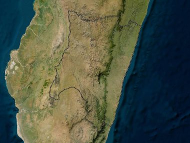 Nişanlısı, Madagaskar özerk vilayeti. Düşük çözünürlüklü uydu haritası