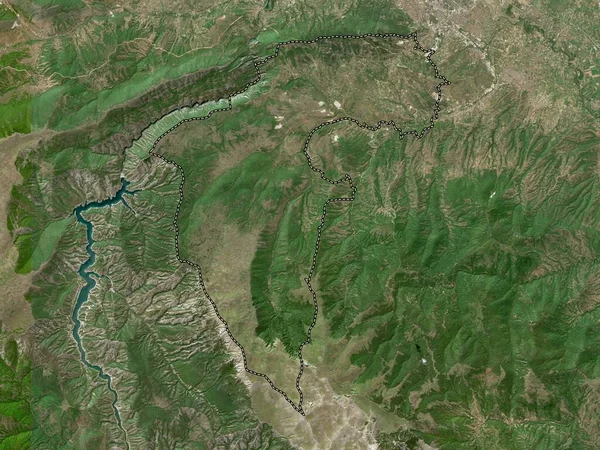 Sopiste Makedoniens Kommun Högupplöst Satellitkarta — Stockfoto