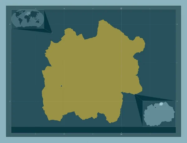 Στάρο Ναγκορικάνε Δήμος Μακεδονίας Ατόφιο Χρώμα Γωνιακοί Χάρτες Βοηθητικής Θέσης — Φωτογραφία Αρχείου