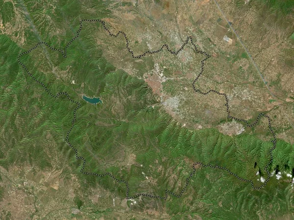 Strumitsa Município Macedónia Mapa Satélite Alta Resolução — Fotografia de Stock