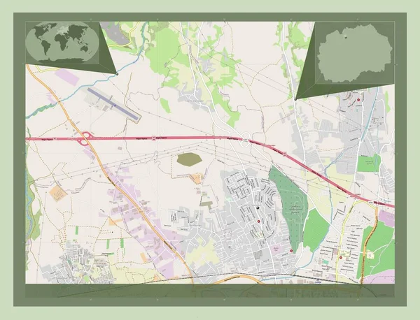 Σούτο Οριζάρι Δήμος Μακεδονίας Χάρτης Του Δρόμου Γωνιακοί Χάρτες Βοηθητικής — Φωτογραφία Αρχείου