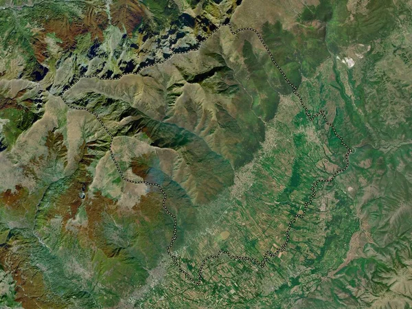 Tearce Comune Della Macedonia Mappa Satellitare Alta Risoluzione — Foto Stock
