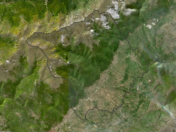 Łza Gmina Macedonii Mapa Satelitarna Niskiej Rozdzielczości — Zdjęcie stockowe