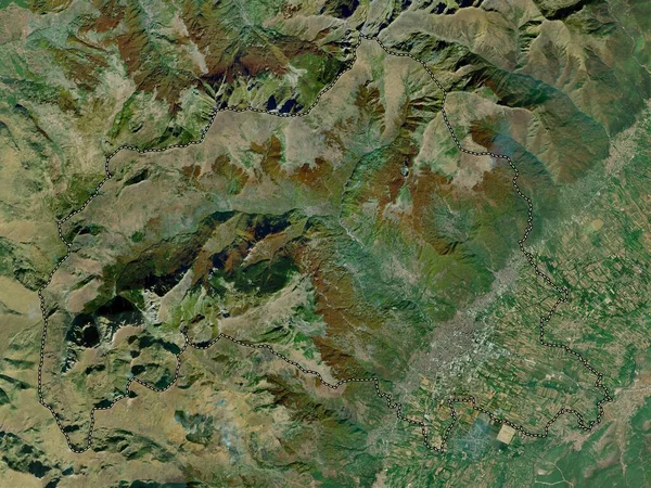 マケドニアの自治体テトヴォ 高解像度衛星地図 — ストック写真