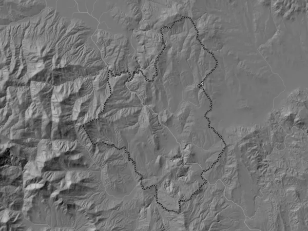 Велес Муниципалитет Македонии Карта Высот Билевеля Озерами Реками — стоковое фото