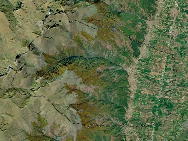 Vrapciste Município Macedónia Mapa Satélite Alta Resolução — Fotografia de Stock