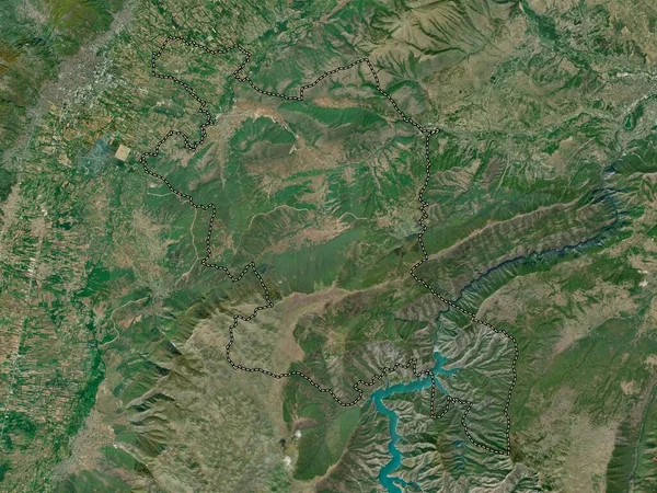Zelino Gemeinde Mazedonien Hochauflösende Satellitenkarte — Stockfoto