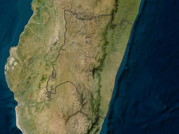 Fianarantsoa Autonome Provincie Madagaskar Satellietkaart Met Lage Resolutie — Stockfoto