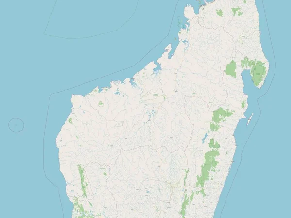 Mahajanga Província Autónoma Madagáscar Abrir Mapa Ruas — Fotografia de Stock