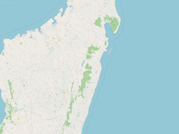 Toamasina Província Autônoma Madagascar Abrir Mapa Ruas — Fotografia de Stock