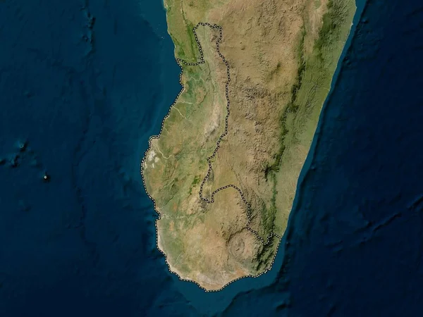 Toliary Autonome Provinz Von Madagaskar Satellitenkarte Mit Niedriger Auflösung — Stockfoto