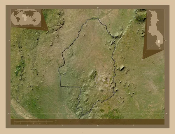 Blantyre Distrito Malawi Mapa Satélite Baixa Resolução Locais Das Principais — Fotografia de Stock