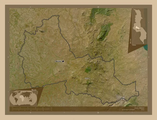 Дауа Район Малаві Супутникова Карта Низькою Роздільною Здатністю Місця Розташування — стокове фото