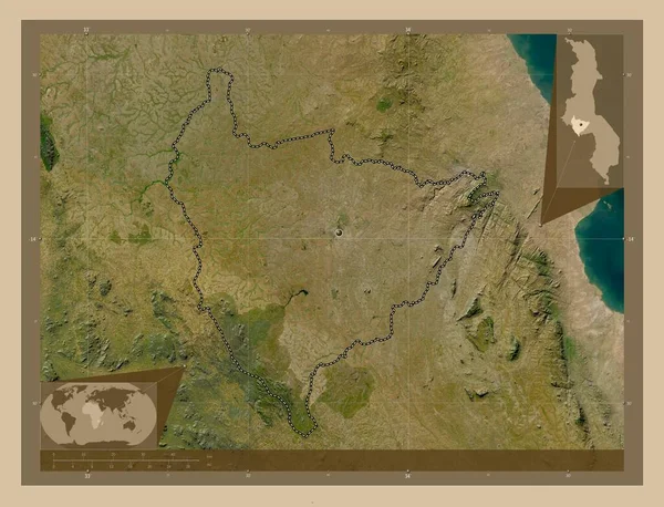 Lilongwe Malavi Bölgesi Düşük Çözünürlüklü Uydu Köşedeki Yedek Konum Haritaları — Stok fotoğraf