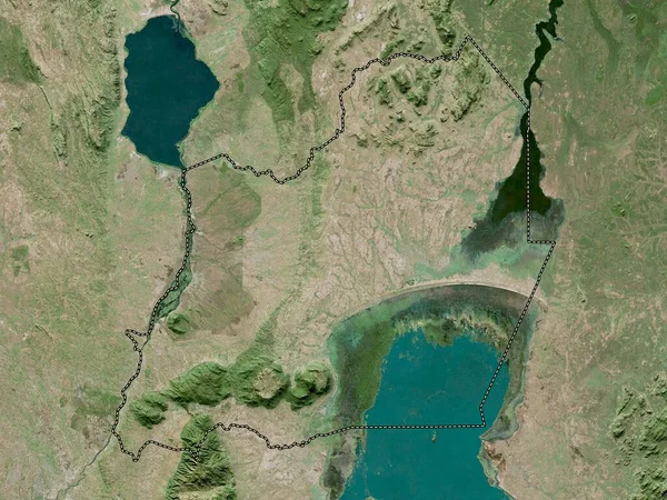 マラウィの町マシンガ 高解像度衛星地図 — ストック写真
