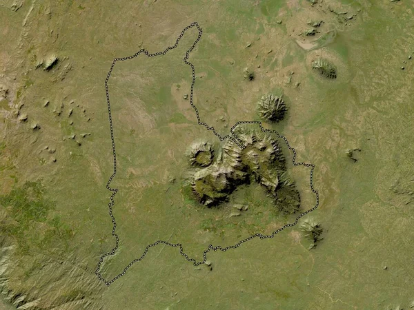 Mulanje Distrito Malawi Mapa Satélite Baixa Resolução — Fotografia de Stock