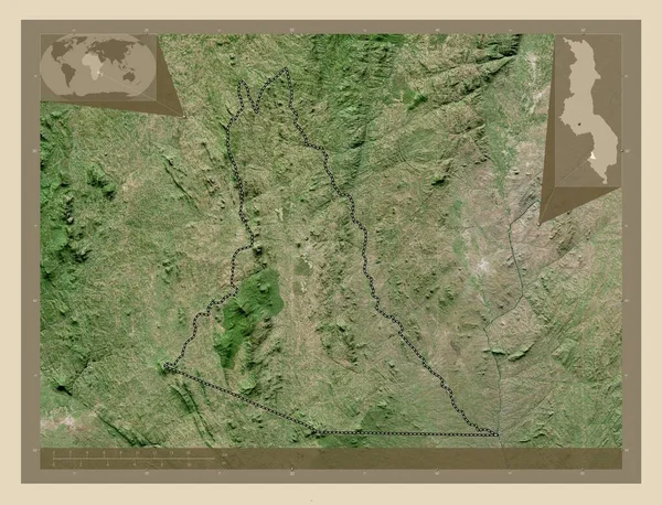 Мванза Район Малави Спутниковая Карта Высокого Разрешения Вспомогательные Карты Расположения — стоковое фото