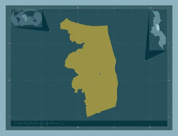 Нхотакота Район Малави Твердая Форма Цвета Вспомогательные Карты Расположения Углов — стоковое фото