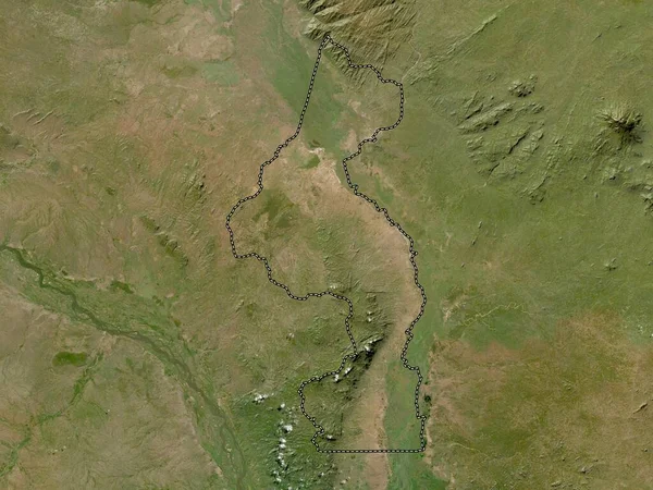 Nsanje Distrik Malawi Peta Satelit Resolusi Rendah — Stok Foto