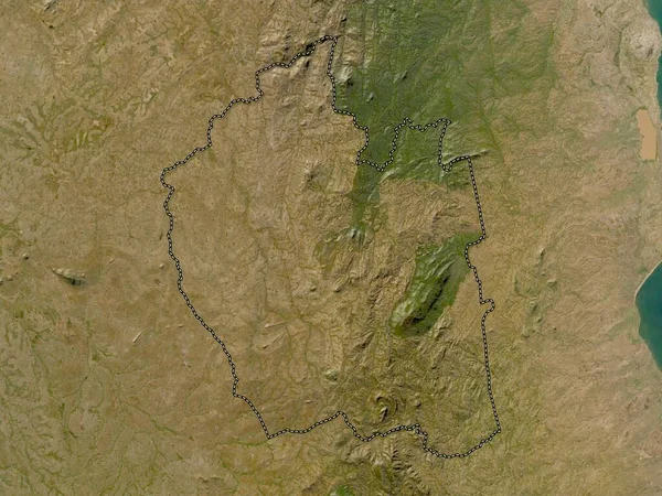 マラウィの地区 Ntchisi 低解像度衛星地図 — ストック写真