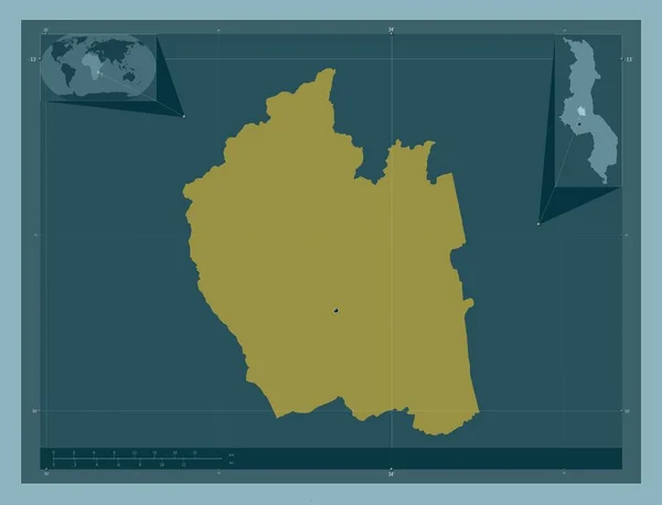 Ntchisi Distriktet Malawi Fast Färgform Hjälpkartor För Hörnen — Stockfoto