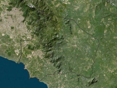 Negeri Sembilan, Malezya Eyaleti. Düşük çözünürlüklü uydu haritası