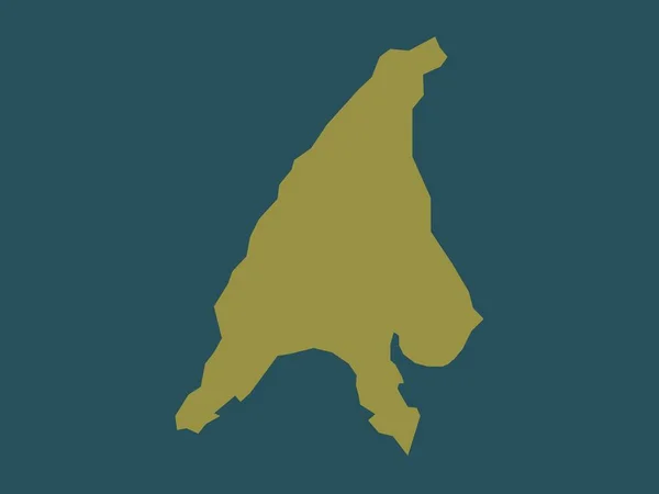 マレーシア連邦直轄領のラブアン 単色形状 — ストック写真