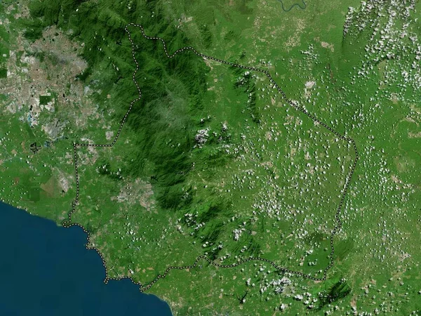 Negeri Sembilan State Malaysia High Resolution Satellite Map — Stock Photo, Image