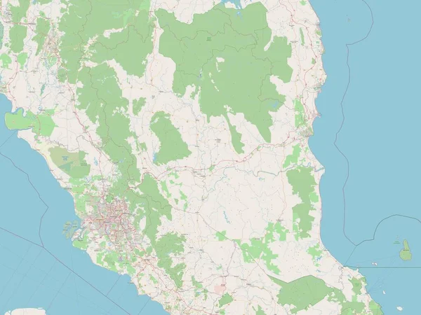 Pahang Estado Malasia Mapa Calle Abierto — Foto de Stock