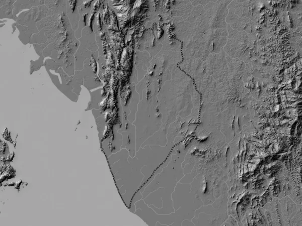 Перлис Штат Малайзия Карта Высот Билевеля Озерами Реками — стоковое фото