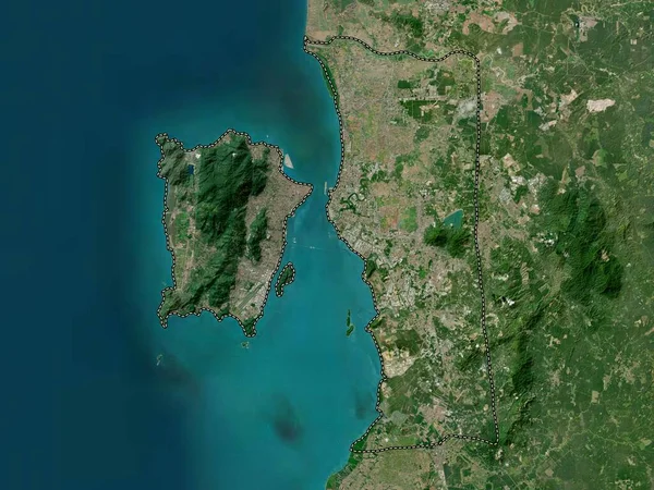 Pulau Pinang Delstaten Malaysia Högupplöst Satellitkarta — Stockfoto