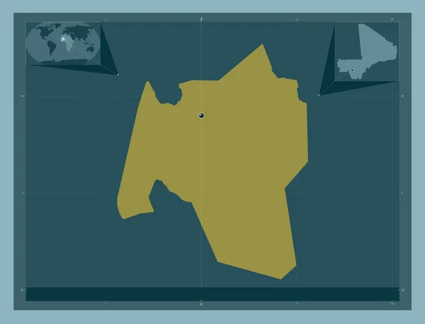 Bamako District Mali Solid Color Shape Corner Auxiliary Location Maps — Stock Photo, Image
