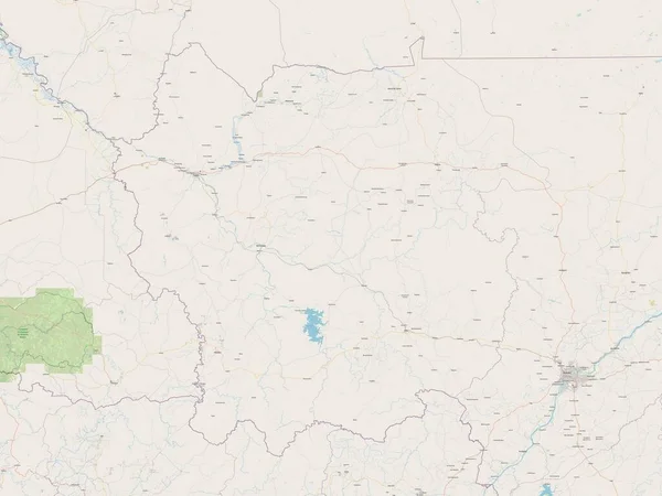 Kayes Região Mali Abrir Mapa Ruas — Fotografia de Stock