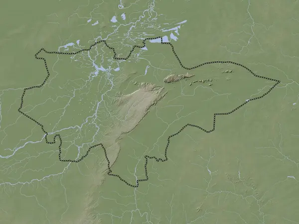 Mopti Región Malí Mapa Elevación Coloreado Estilo Wiki Con Lagos —  Fotos de Stock