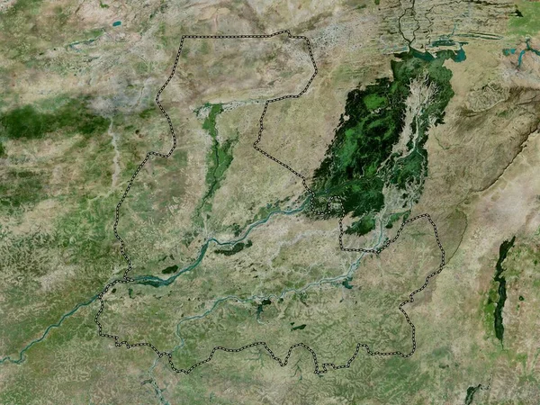 Segou Región Malí Mapa Satélite Alta Resolución — Foto de Stock
